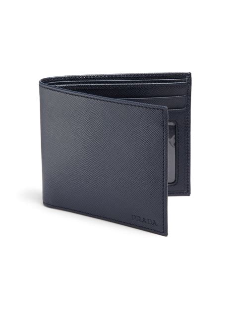 prada saffiano leather billfold wallet with id slot